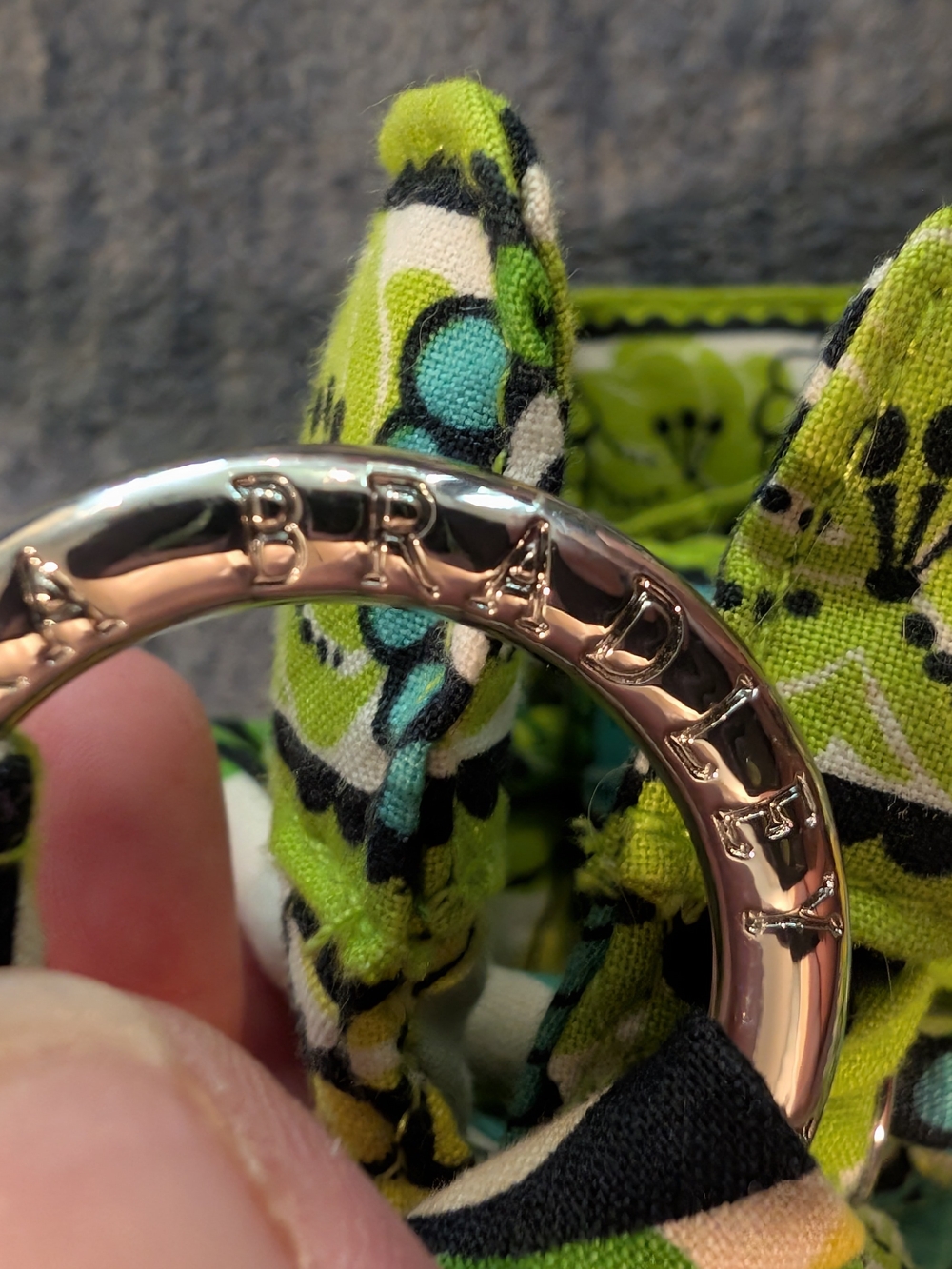Vera Bradley Lime's Up Quilted Buckle Bag With Grommet Closure - Picture 5 of 11